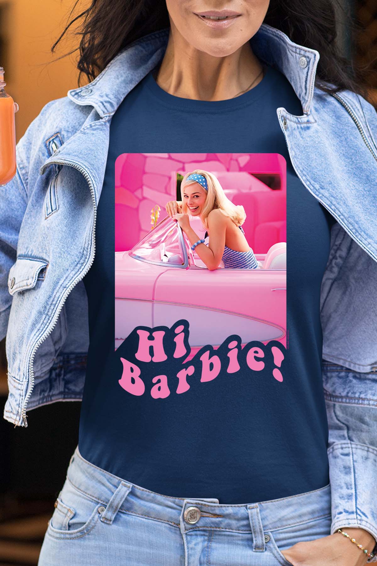 COULEUR:Marine|T-shirt Femme | Hi Barbie Marine