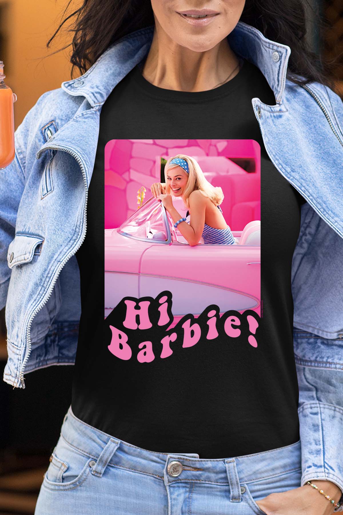 COULEUR:Noir|T-shirt Femme | Hi Barbie Noir