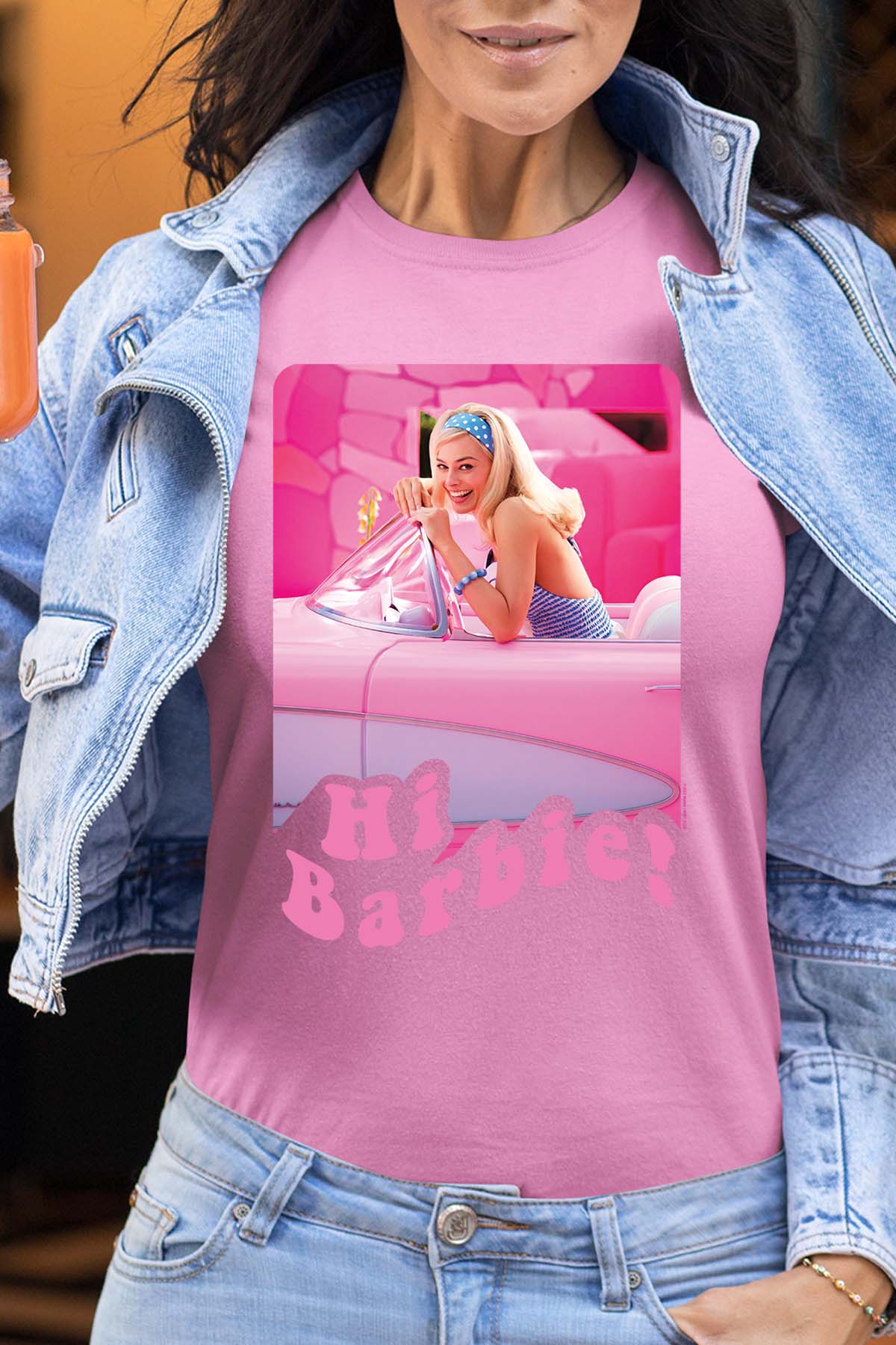 COULEUR:Rose|T-shirt Femme | Hi Barbie Rose