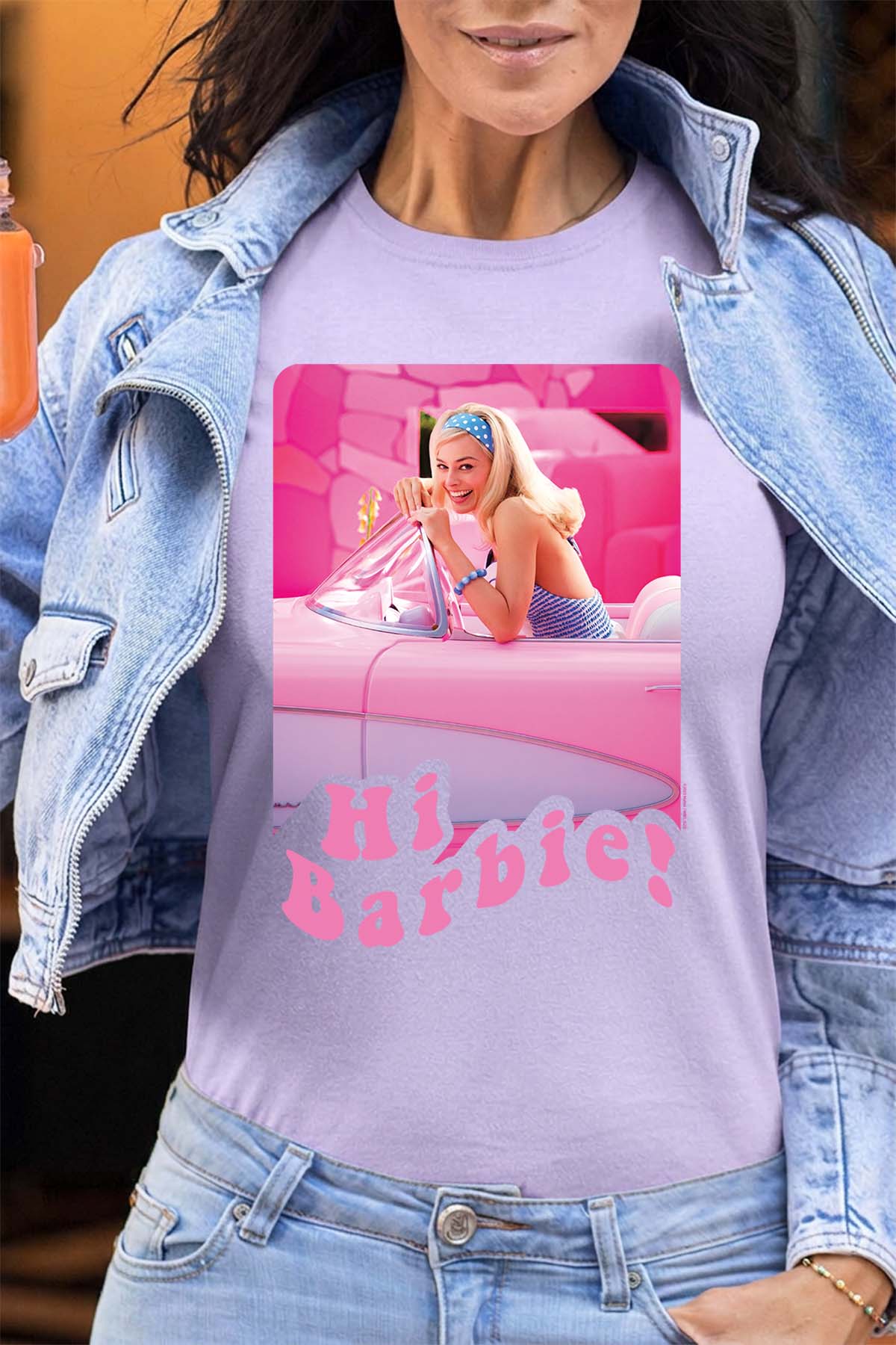 COULEUR:Violet|T-shirt Femme | Hi Barbie Violet