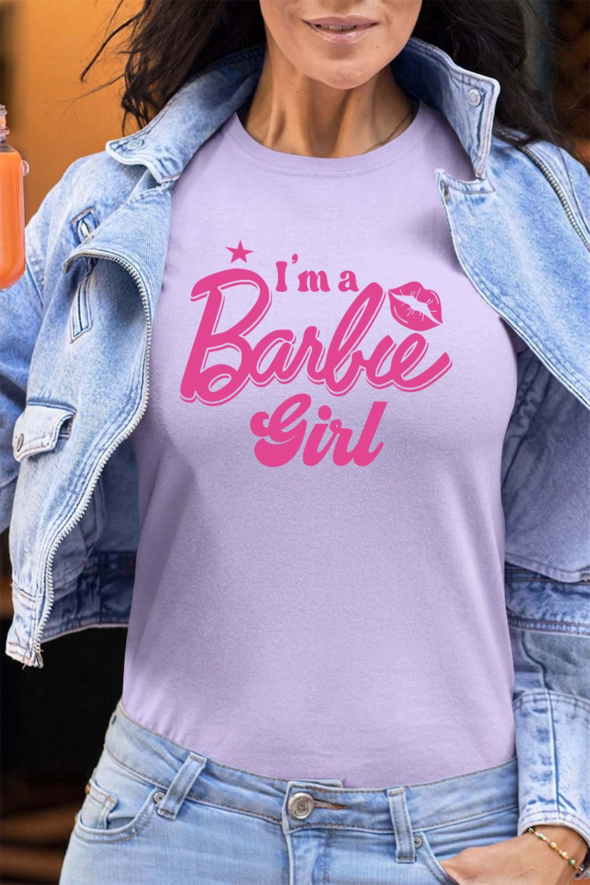 COULEUR:Violet|T-shirt Femme | I AM A BARBIE GIRL Violet