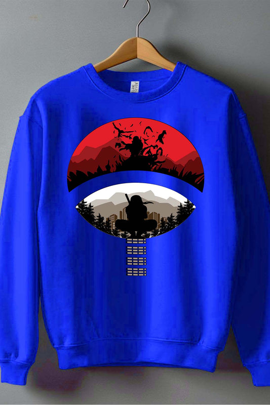 COULEUR:Bleu Roi|Sweat Col Rond Homme | Its naruto Bleu Roi