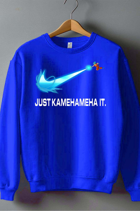 COULEUR:Bleu Roi|Sweat Col Rond Homme | Kamehameha It Bleu Roi