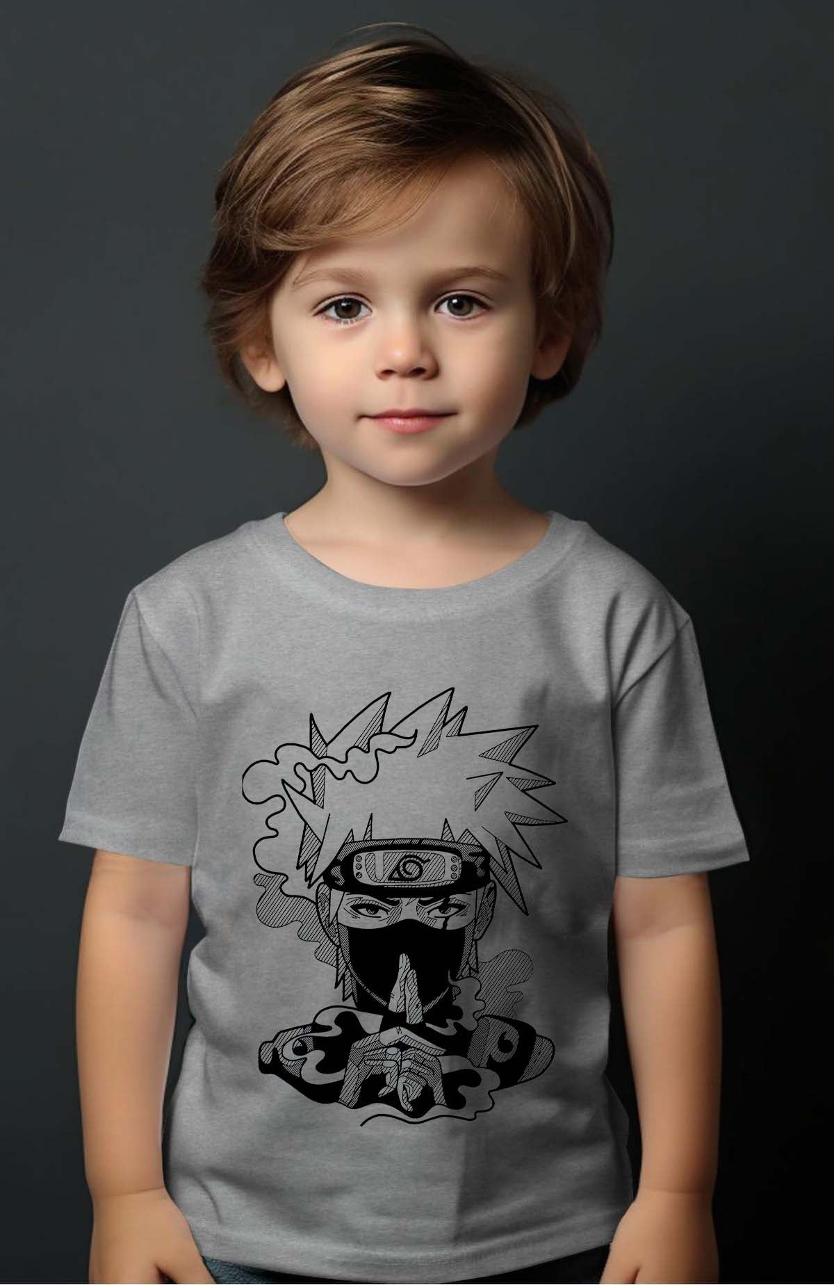 COULEUR:Gris|T-shirt Garçon | Konoha jutsu Gris