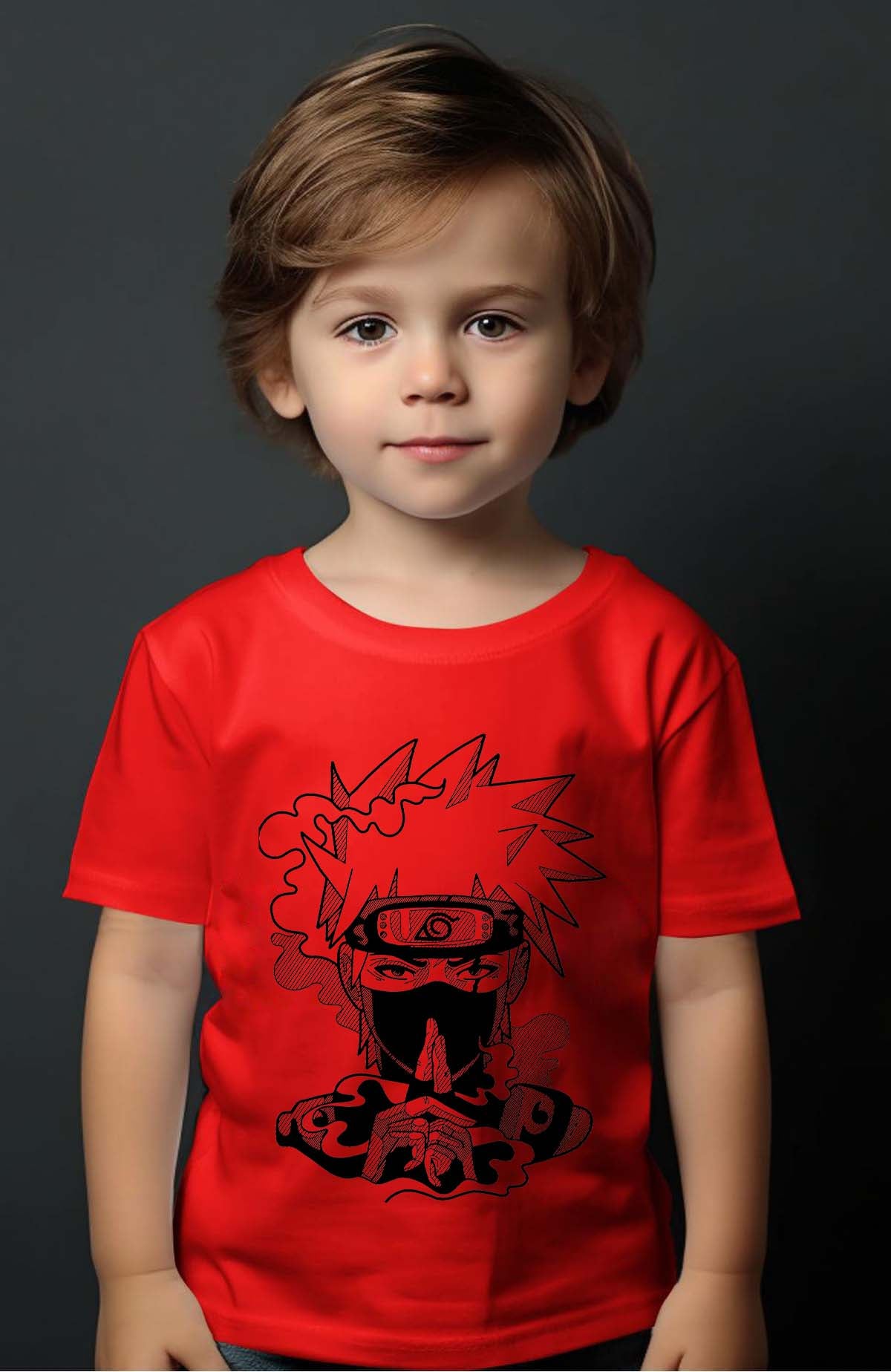 COULEUR:Rouge|T-shirt Garçon | Konoha jutsu Rouge