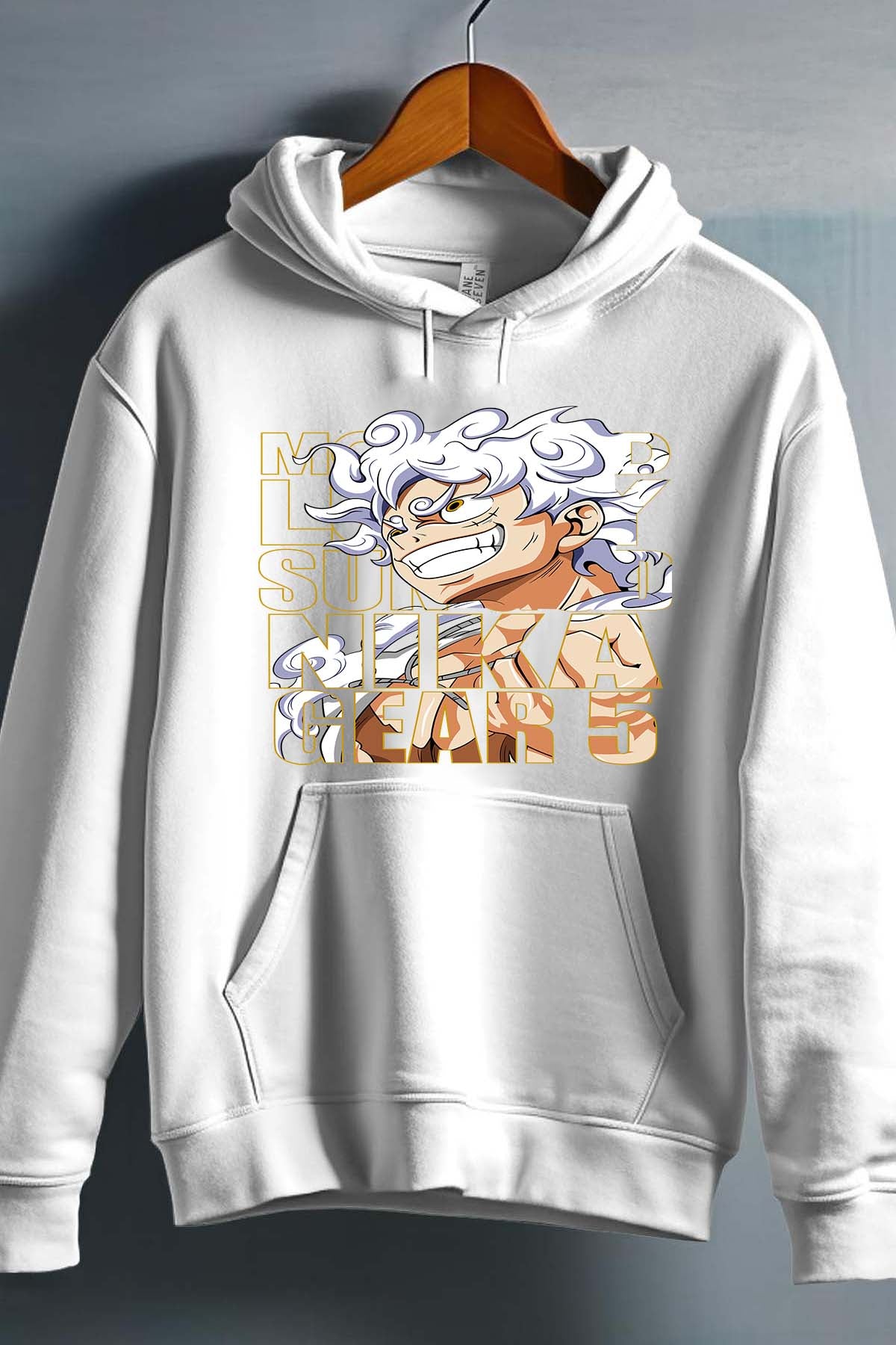COULEUR:Blanc|Sweat Capuche Garçon | LUFFY G5 txt incrust Blanc