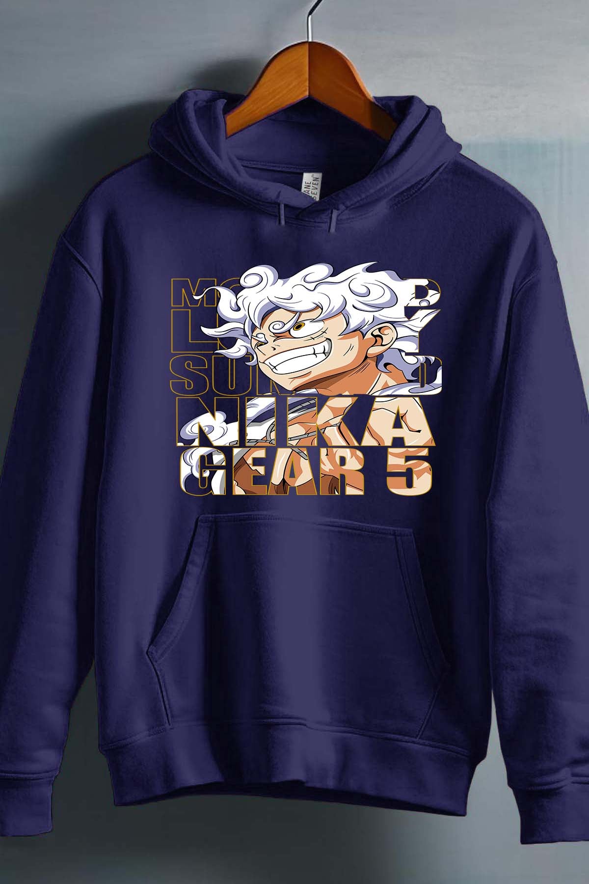 COULEUR:Marine|Sweat Capuche Garçon | LUFFY G5 txt incrust Marine
