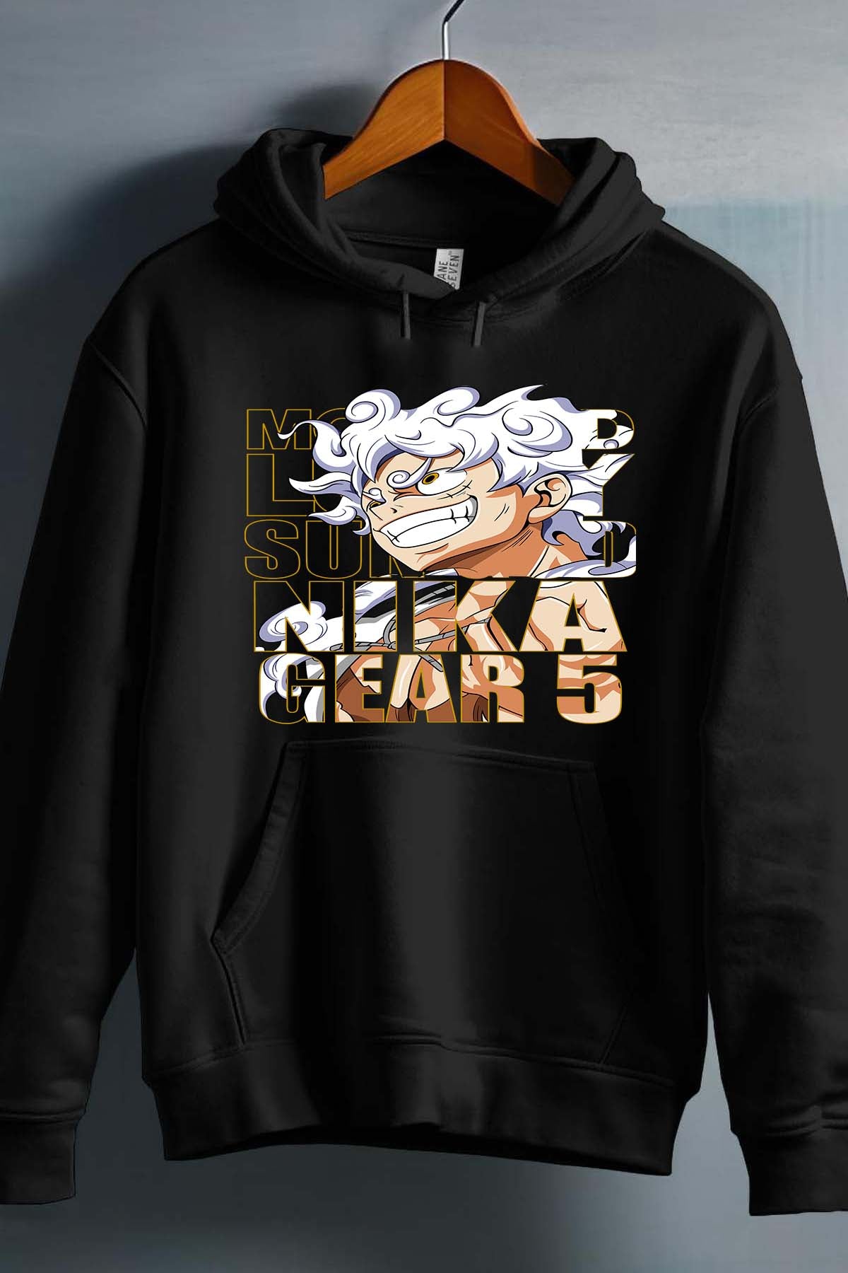 COULEUR:Noir|Sweat Capuche Garçon | LUFFY G5 txt incrust Noir
