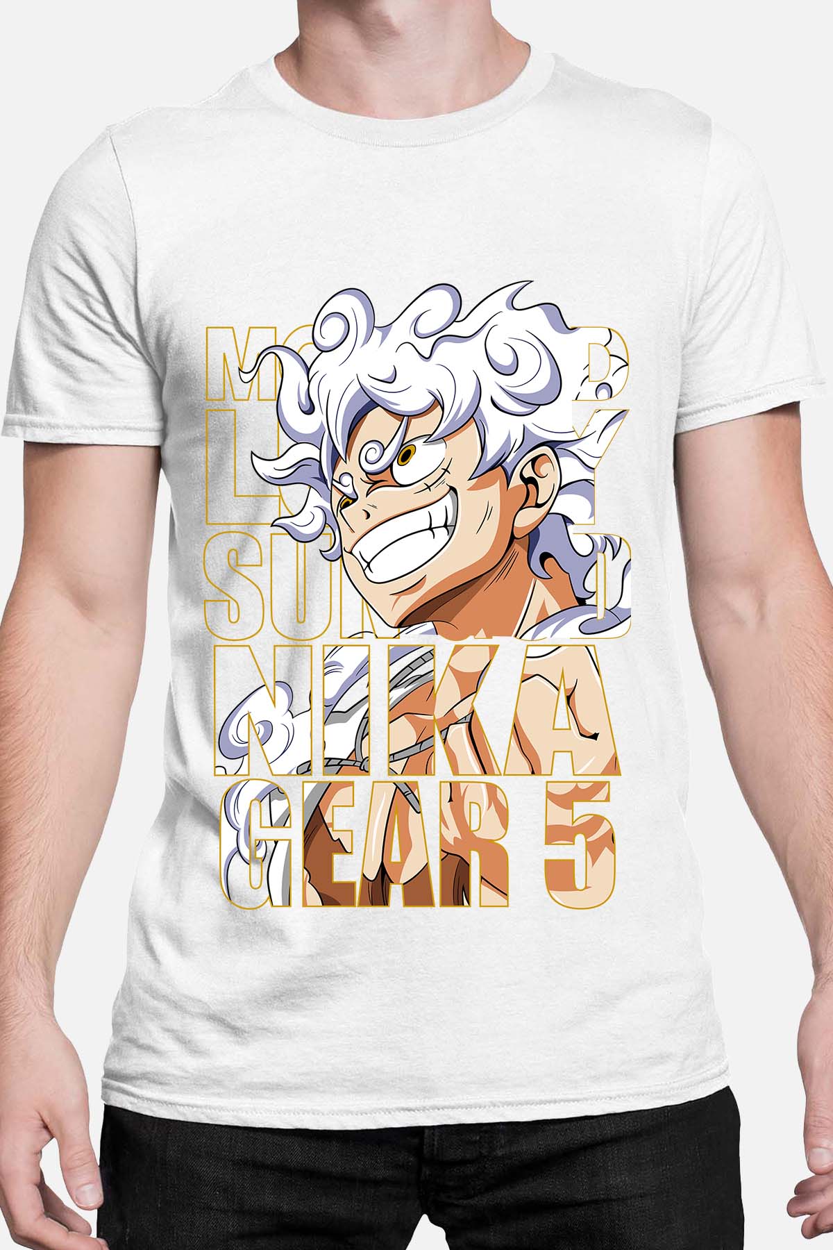 COULEUR:Blanc|T-shirt Homme | LUFFY G5 txt incrust Blanc