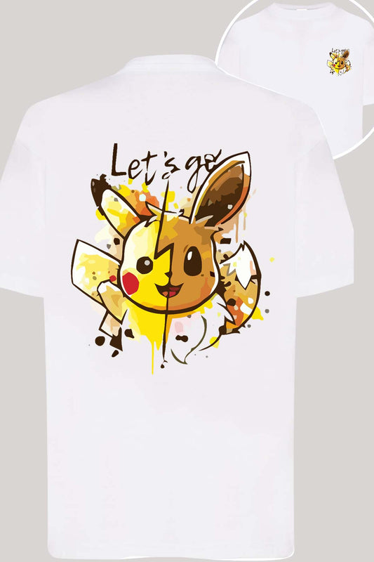 COULEUR:Blanc|T-shirt Garçon | Let's go pika Blanc