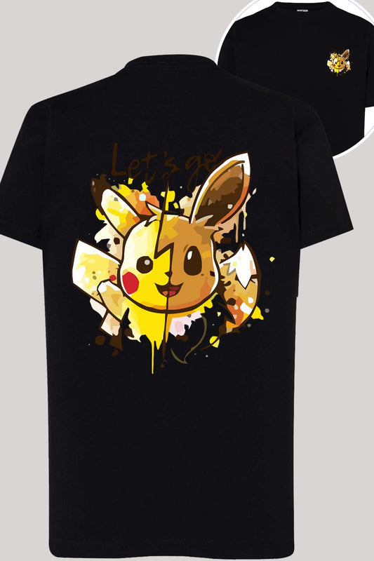 COULEUR:Noir|T-shirt Garçon | Let's go pika Noir