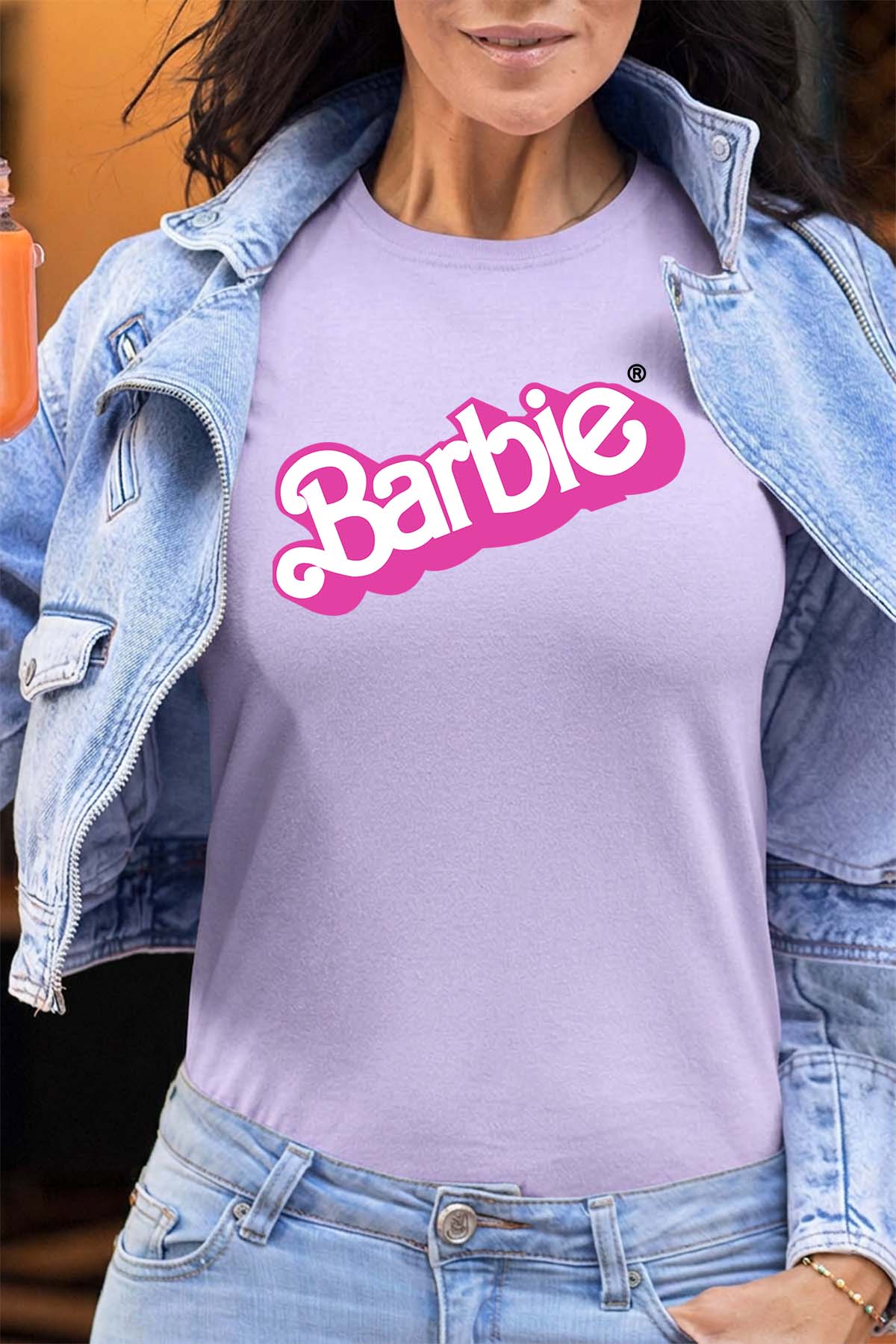 COULEUR:Violet|T-shirt Femme | Logo barbie Violet