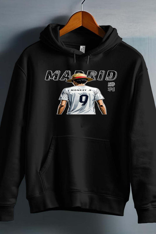 COULEUR:Noir|Sweat Capuche Garçon | Luffy madrid Noir