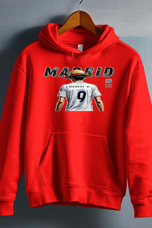 COULEUR:Rouge|Sweat Capuche Garçon | Luffy madrid Rouge
