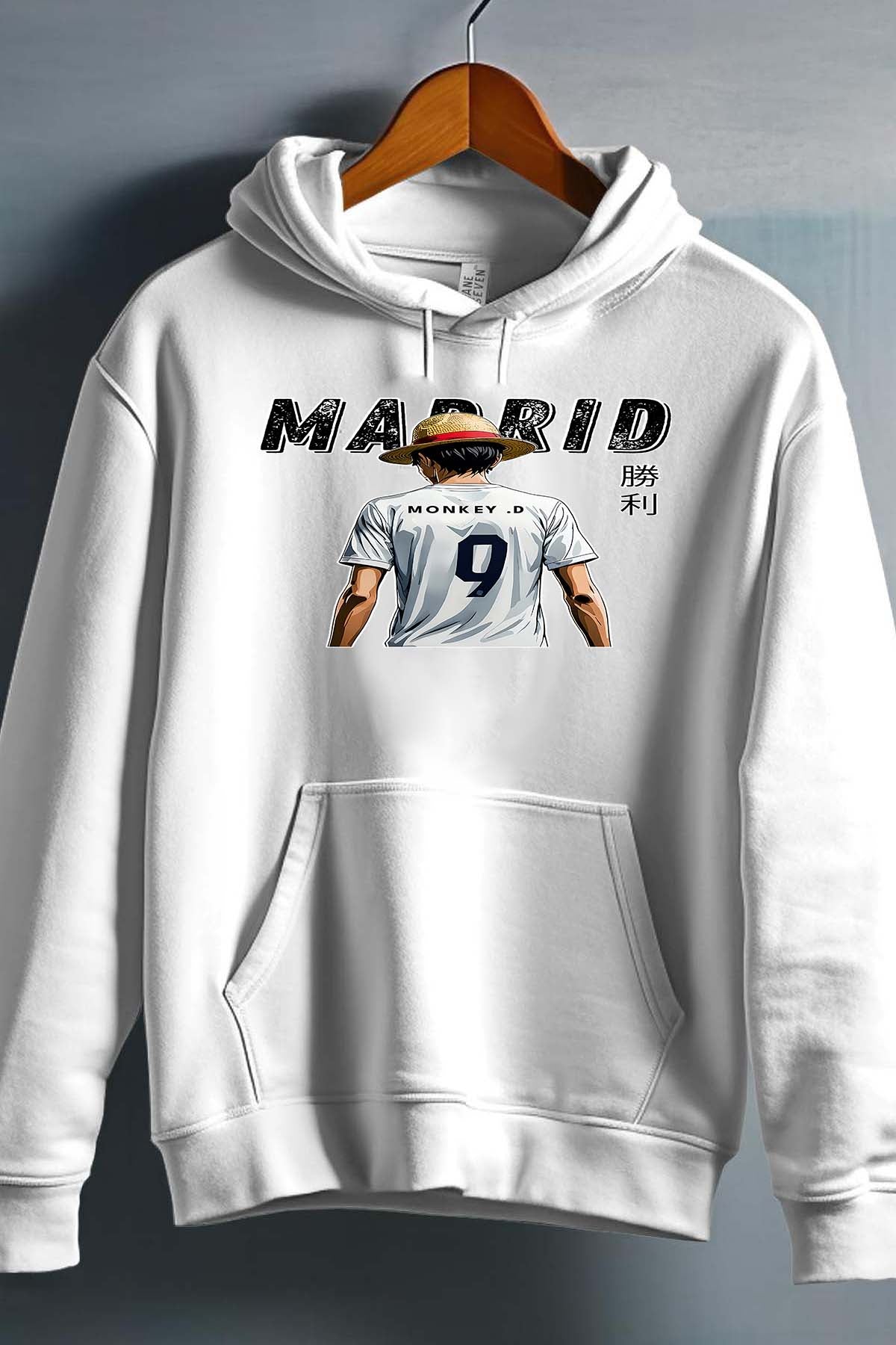 COULEUR:Blanc|Sweat Capuche Homme | Luffy madrid Blanc