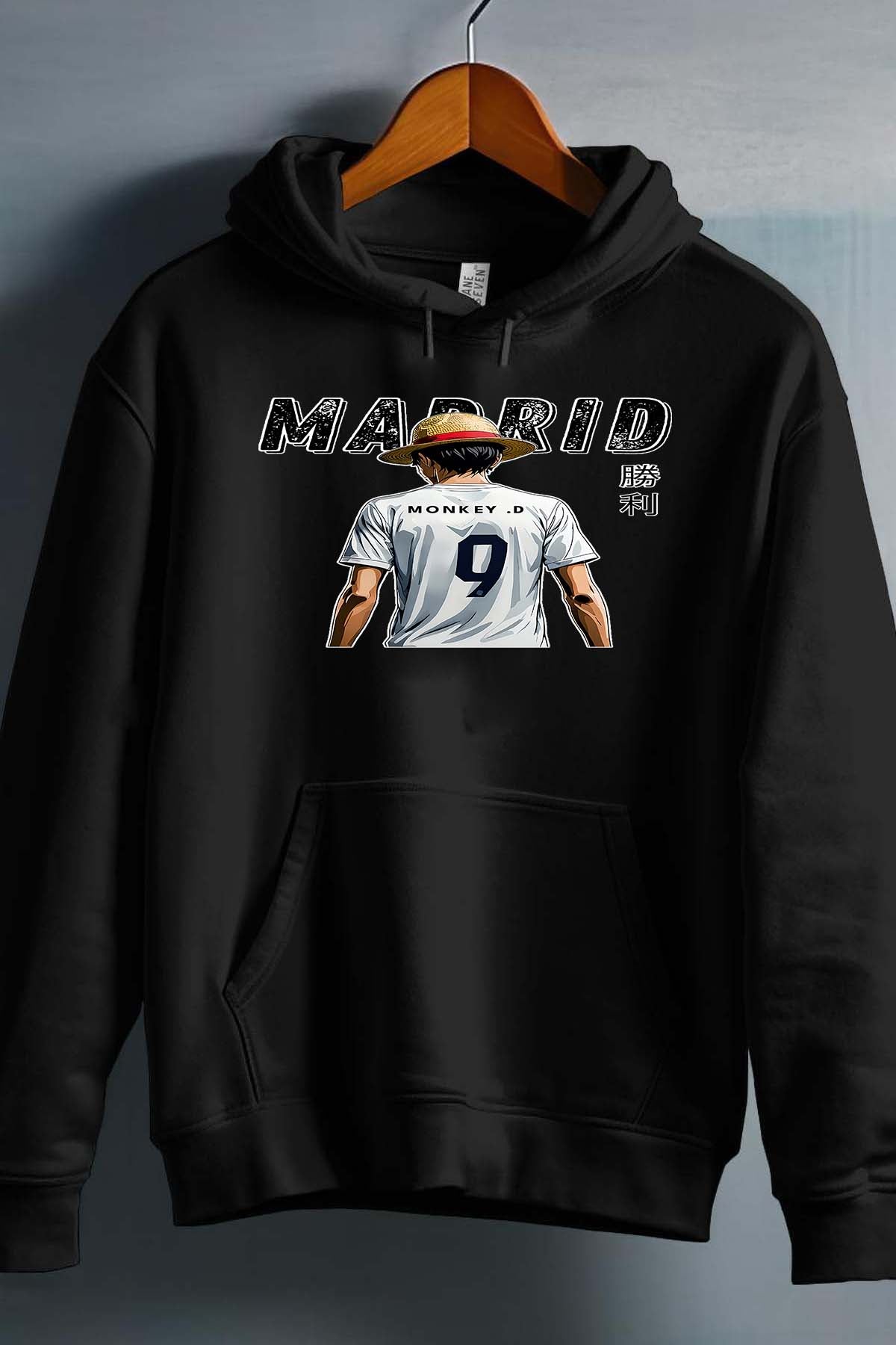 COULEUR:Noir|Sweat Capuche Homme | Luffy madrid Noir