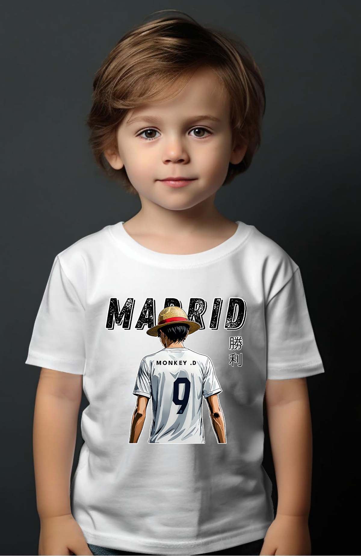 COULEUR:Blanc|T-shirt Garçon | Luffy madrid Blanc