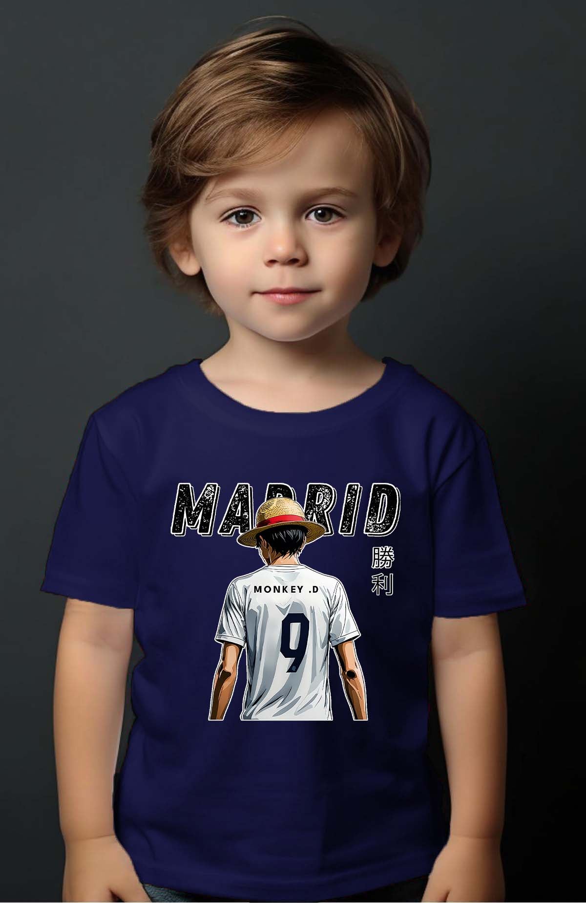 COULEUR:Marine|T-shirt Garçon | Luffy madrid Marine