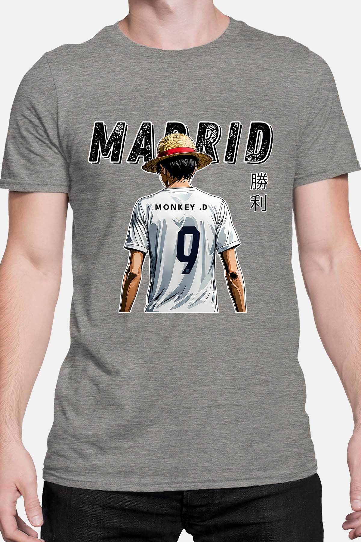 COULEUR:Gris|T-shirt Homme | Luffy madrid Gris