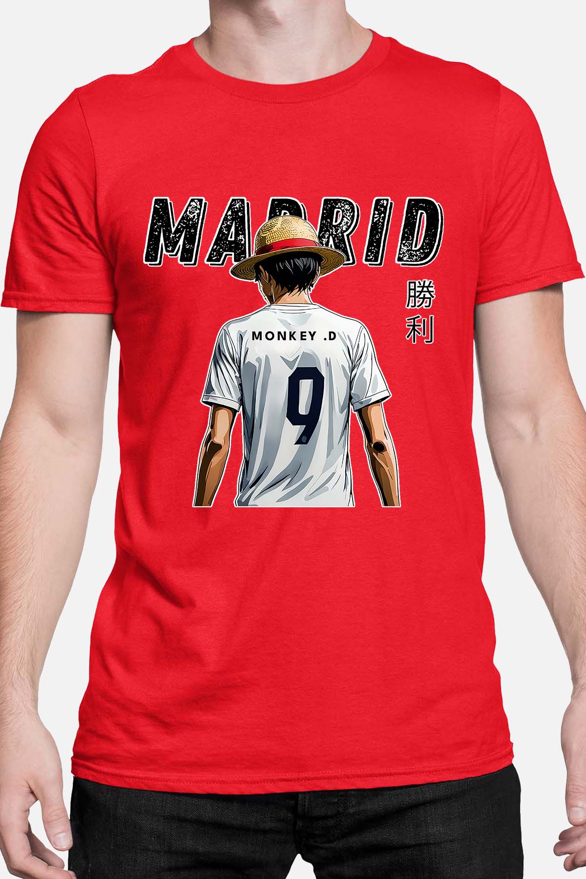 COULEUR:Rouge|T-shirt Homme | Luffy madrid Rouge