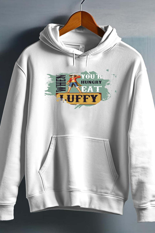 COULEUR:Blanc|Sweat Capuche Homme | Luffy's Menu Blanc