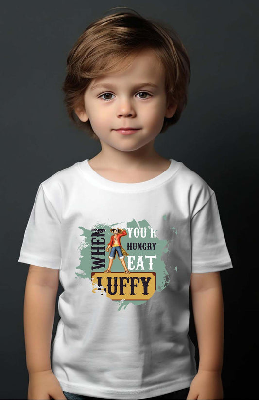 COULEUR:Blanc|T-shirt Garçon | Luffy's Menu Blanc