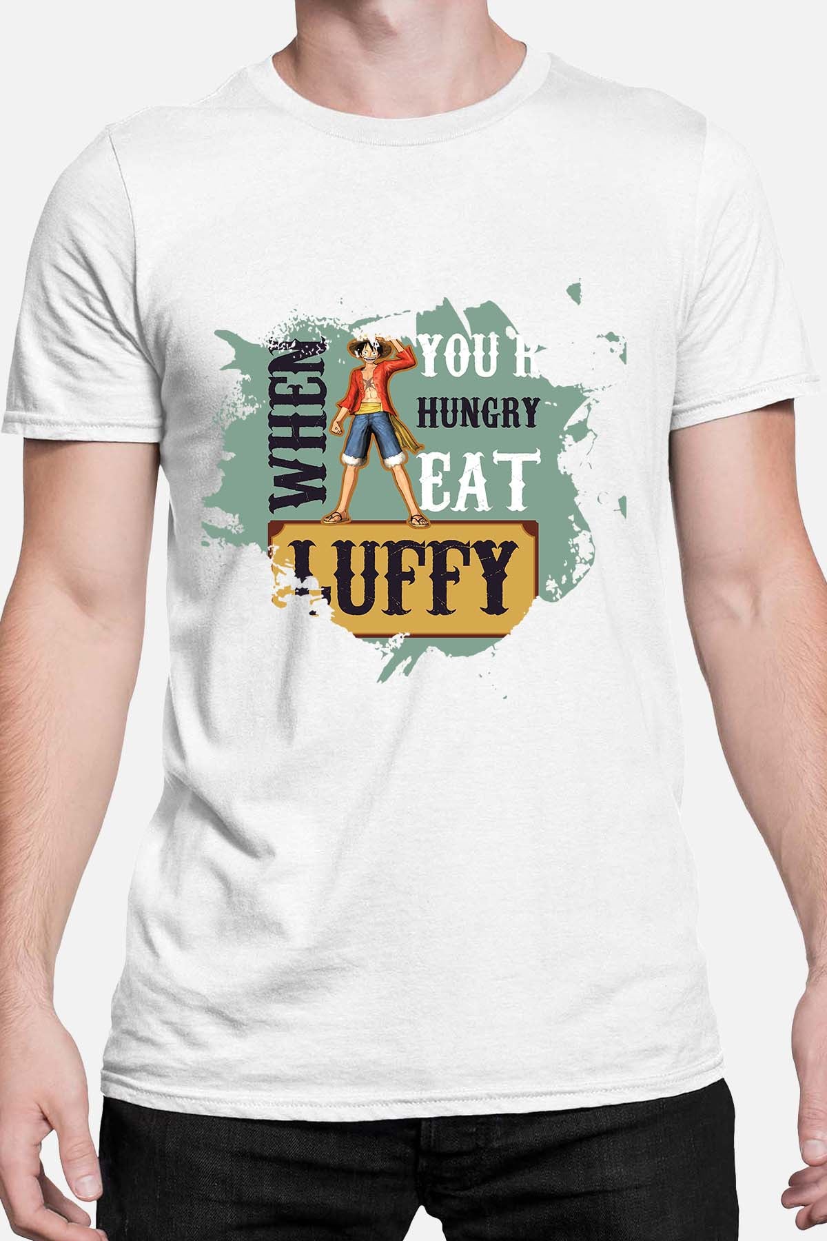 COULEUR:Blanc|T-shirt Homme | Luffy's Menu Blanc