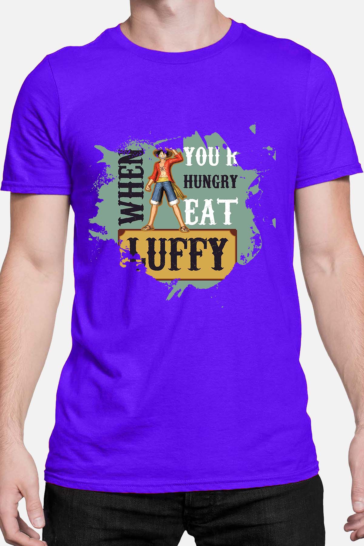 COULEUR:Bleu Roi|T-shirt Homme | Luffy's Menu Bleu Roi
