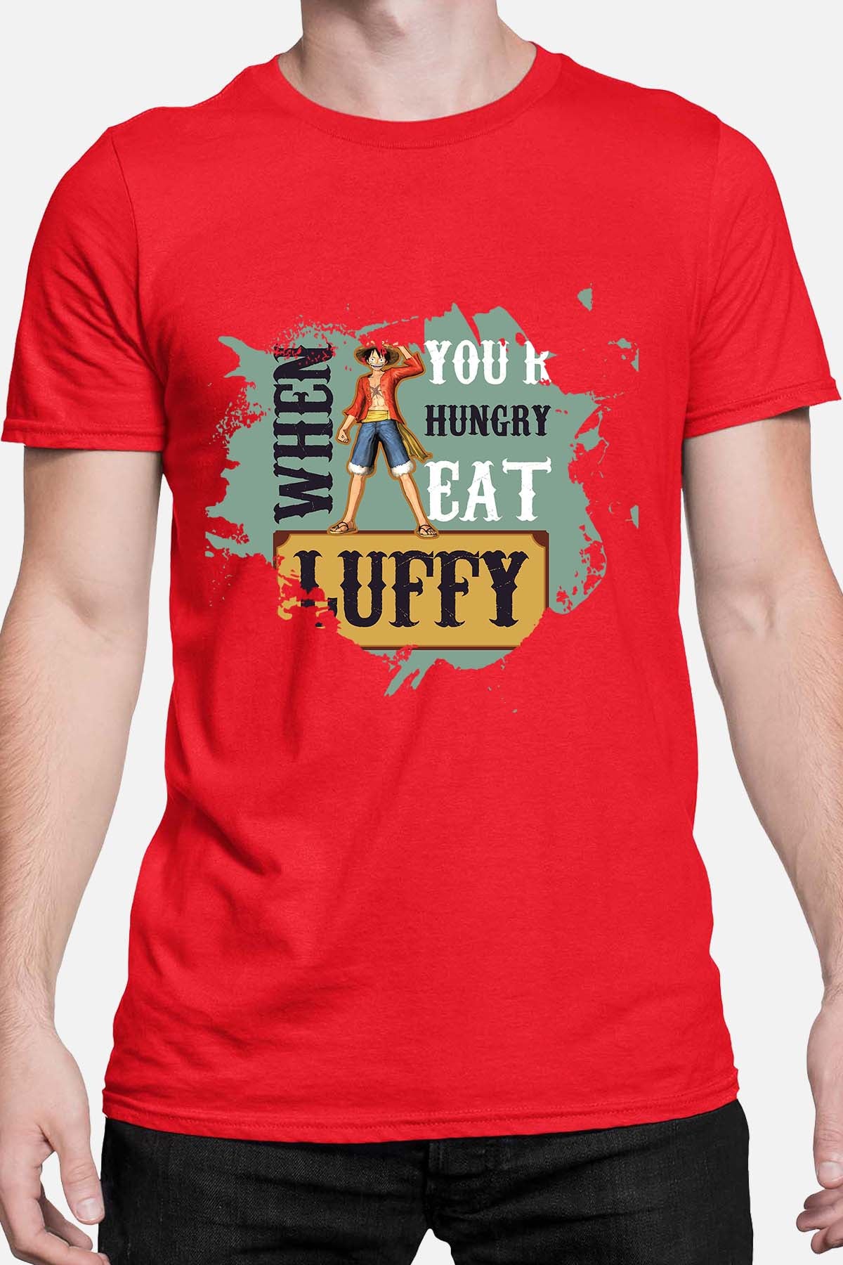 COULEUR:Rouge|T-shirt Homme | Luffy's Menu Rouge