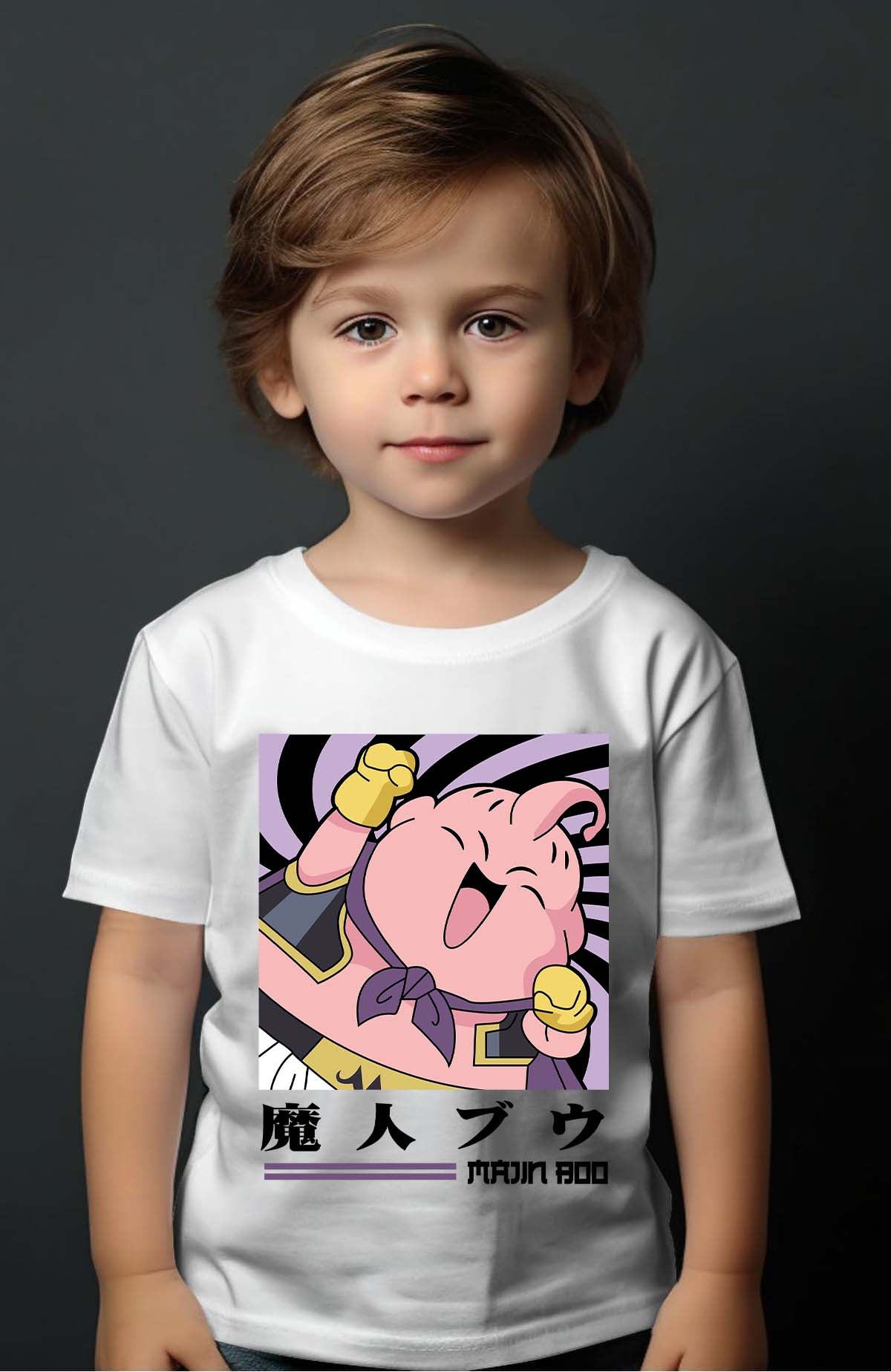 COULEUR:Blanc|T-shirt Garçon | MAJIN BOO CHIBI 01 Blanc