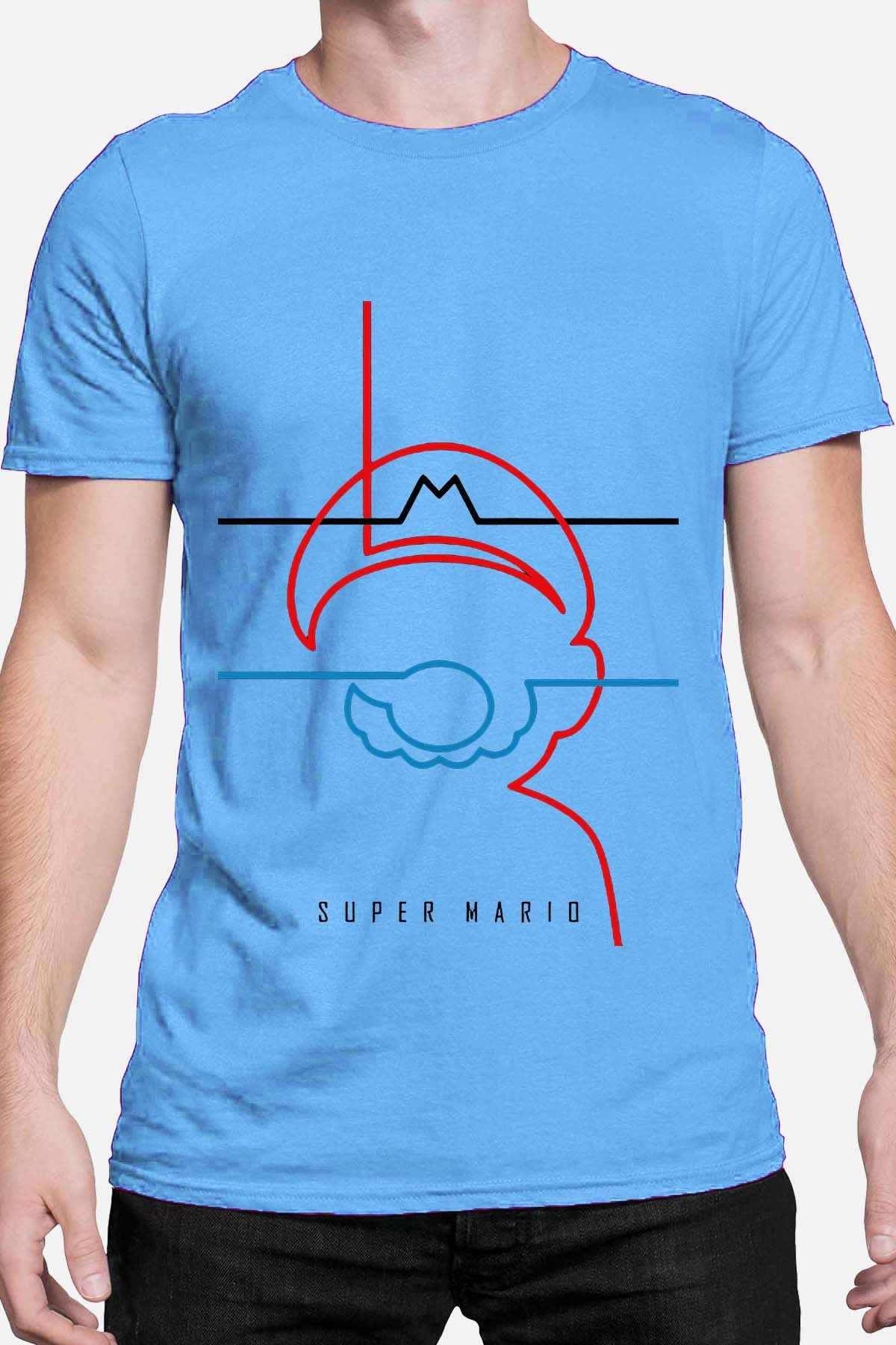 COULEUR:Bleu Ciel|T-shirt Homme | Mar 2 light Bleu Ciel