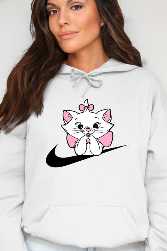 COULEUR:Blanc|Sweat Capuche Femme | Marie nike Blanc