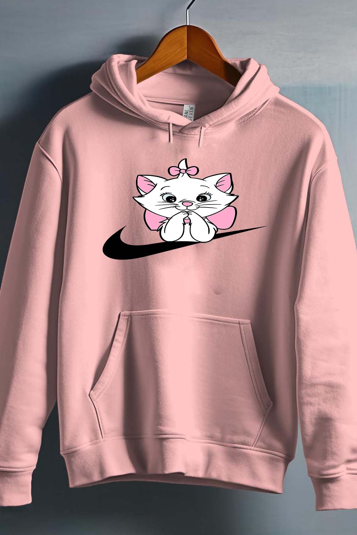 COULEUR:Rose|Sweat Capuche Fille | Marie nike Rose