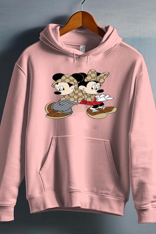 COULEUR:Rose|Sweat Capuche Fille | Mickey Minnie Complice gucci Rose