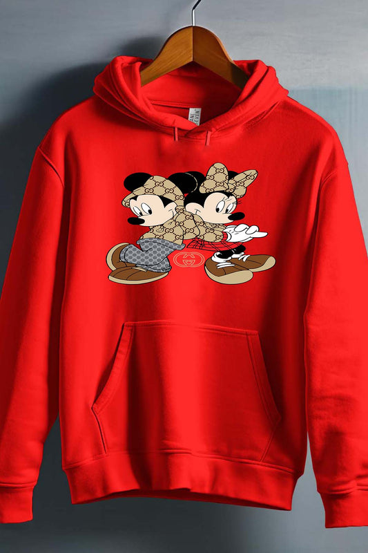 COULEUR:Rouge|Sweat Capuche Garçon | Mickey Minnie Complice gucci Rouge