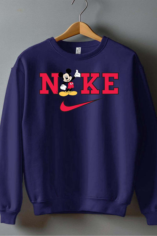 COULEUR:Marine|Sweat Col Rond Garçon | Mickey NKE Marine