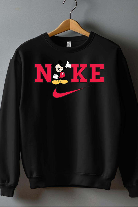COULEUR:Noir|Sweat Col Rond Garçon | Mickey NKE Noir