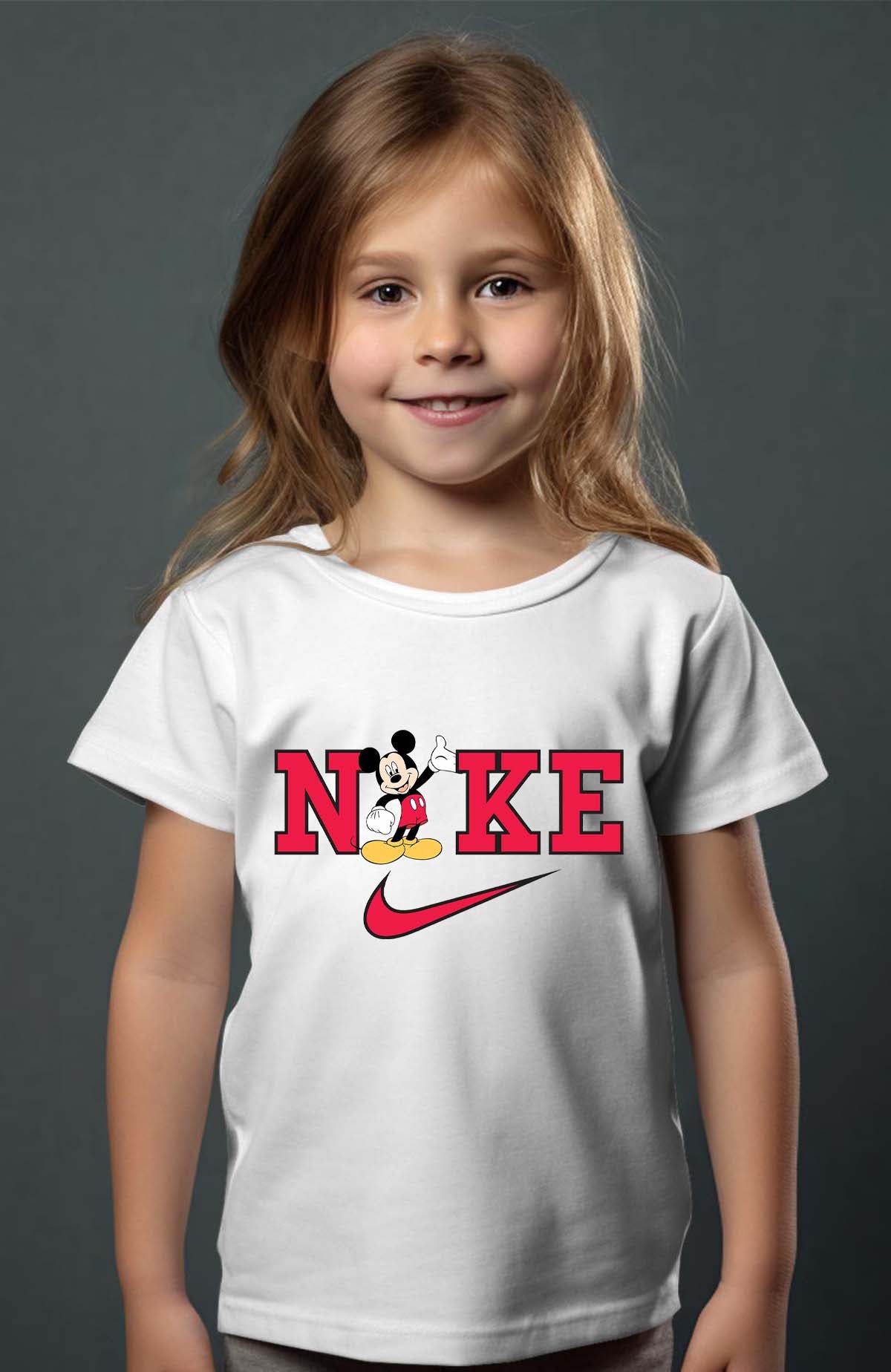 COULEUR:Blanc|T-shirt Fille | Mickey NKE Blanc