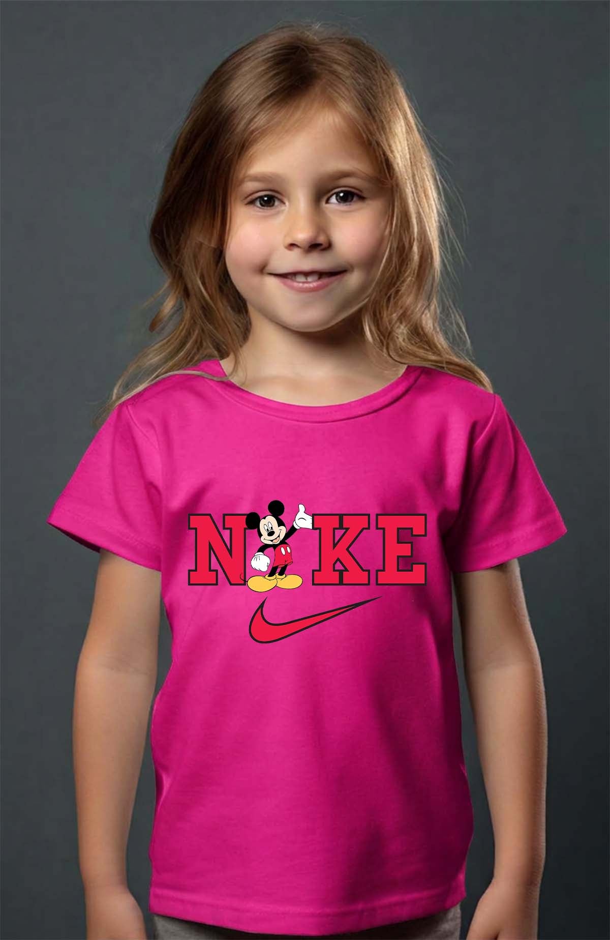 COULEUR:Fuchsia|T-shirt Fille | Mickey NKE Fuchsia