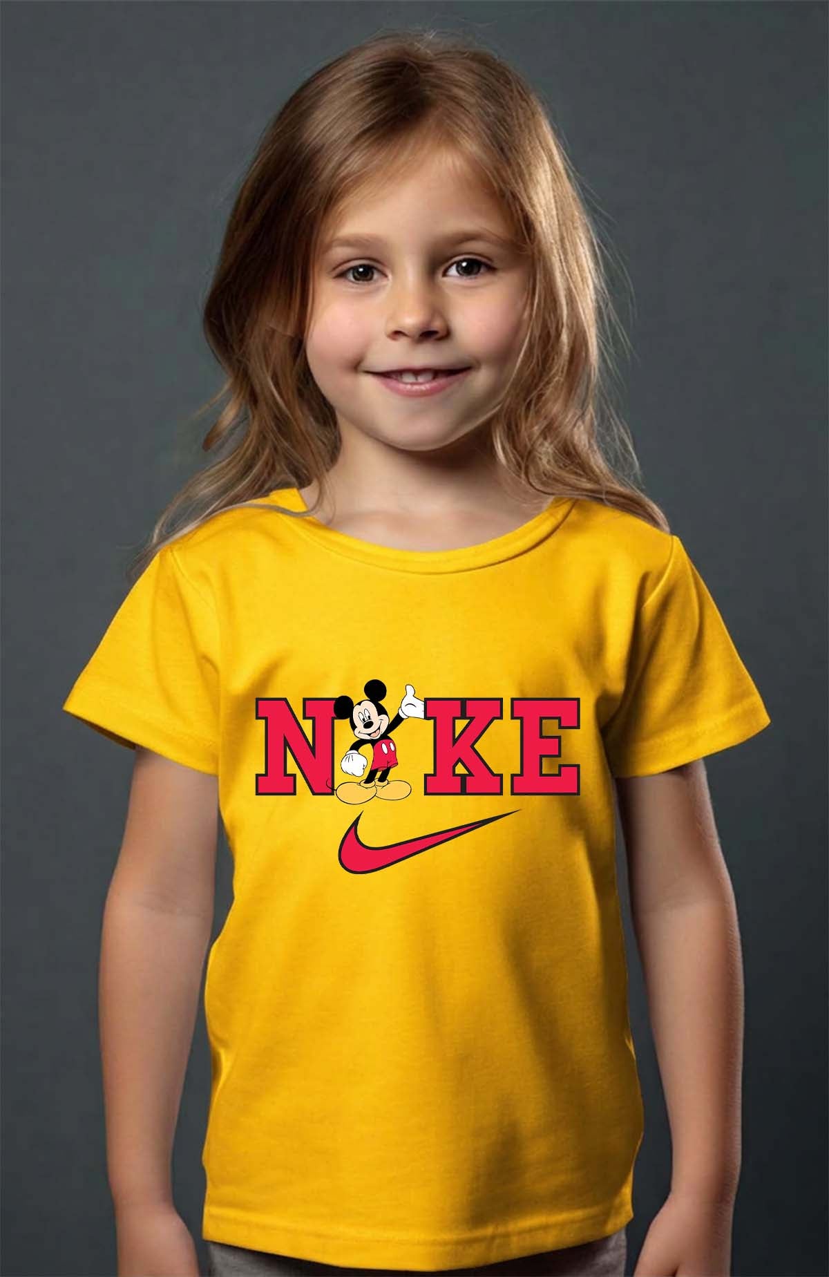 COULEUR:Jaune|T-shirt Fille | Mickey NKE Jaune