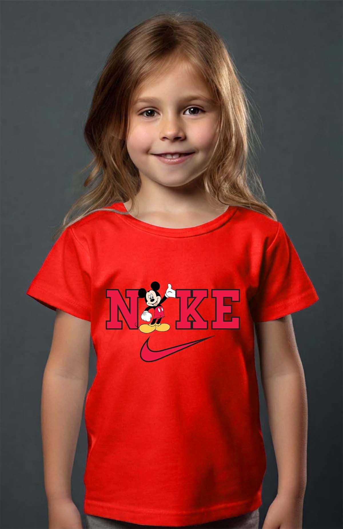 COULEUR:Rouge|T-shirt Fille | Mickey NKE Rouge