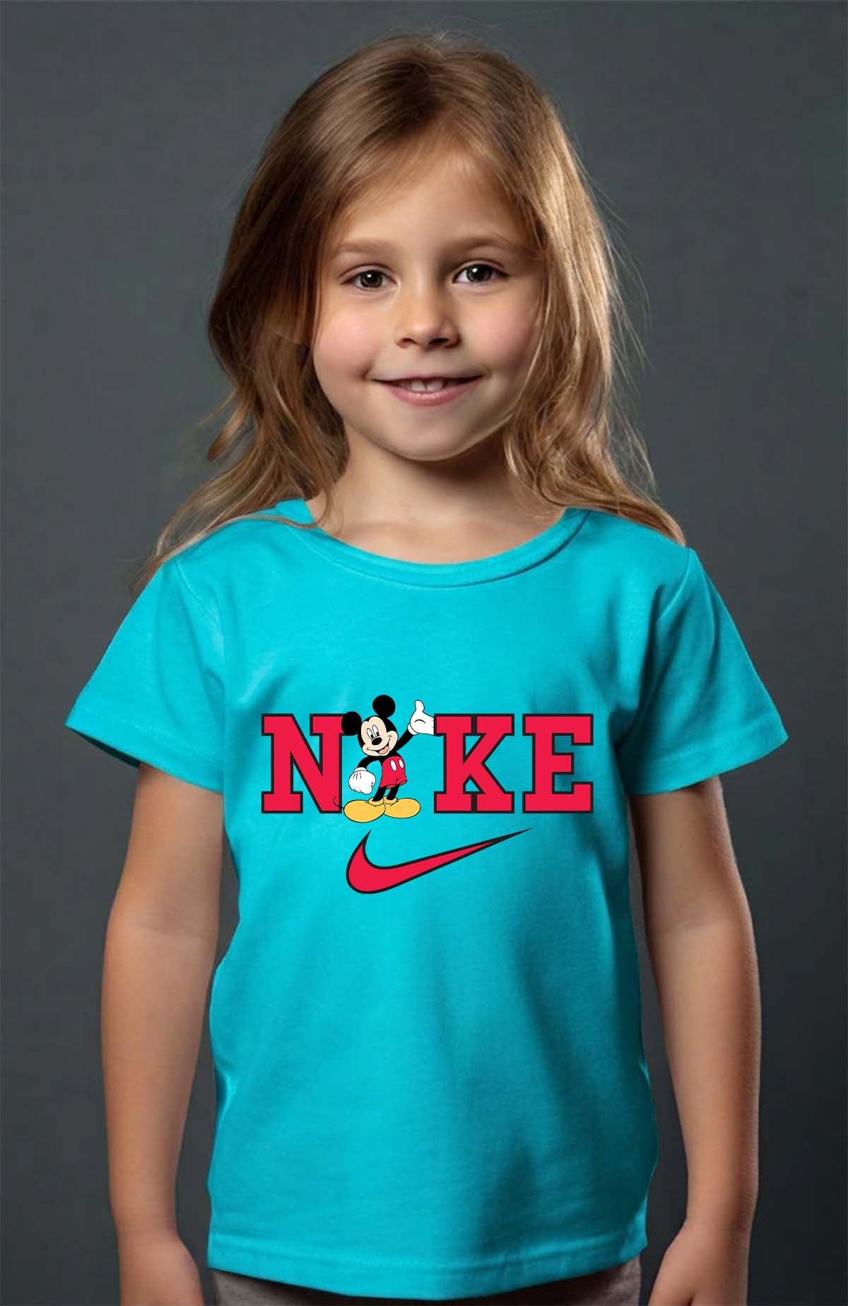 COULEUR:Turquoise|T-shirt Fille | Mickey NKE Turquoise