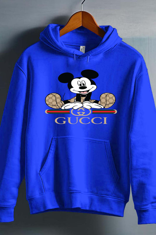 COULEUR:Bleu Roi|Sweat Capuche Garçon | Mickey gucci Assis Bleu Roi