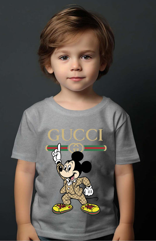COULEUR:Gris|T-shirt Garçon | Mickey gucci Grease Gris