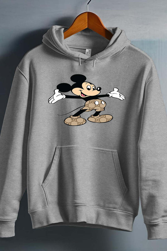 COULEUR:Gris|Sweat Capuche Fille | Mickey gucci Hello Gris