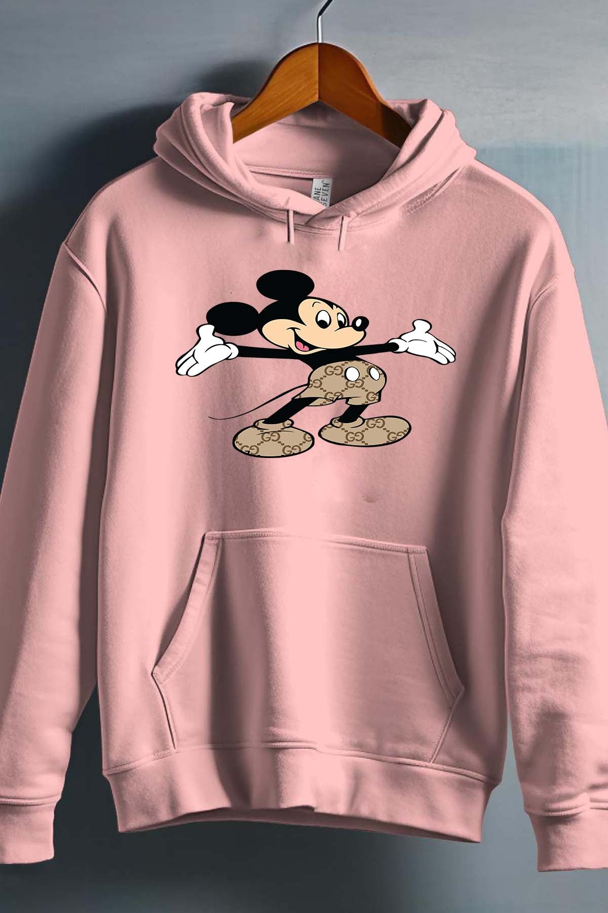 COULEUR:Rose|Sweat Capuche Fille | Mickey gucci Hello Rose