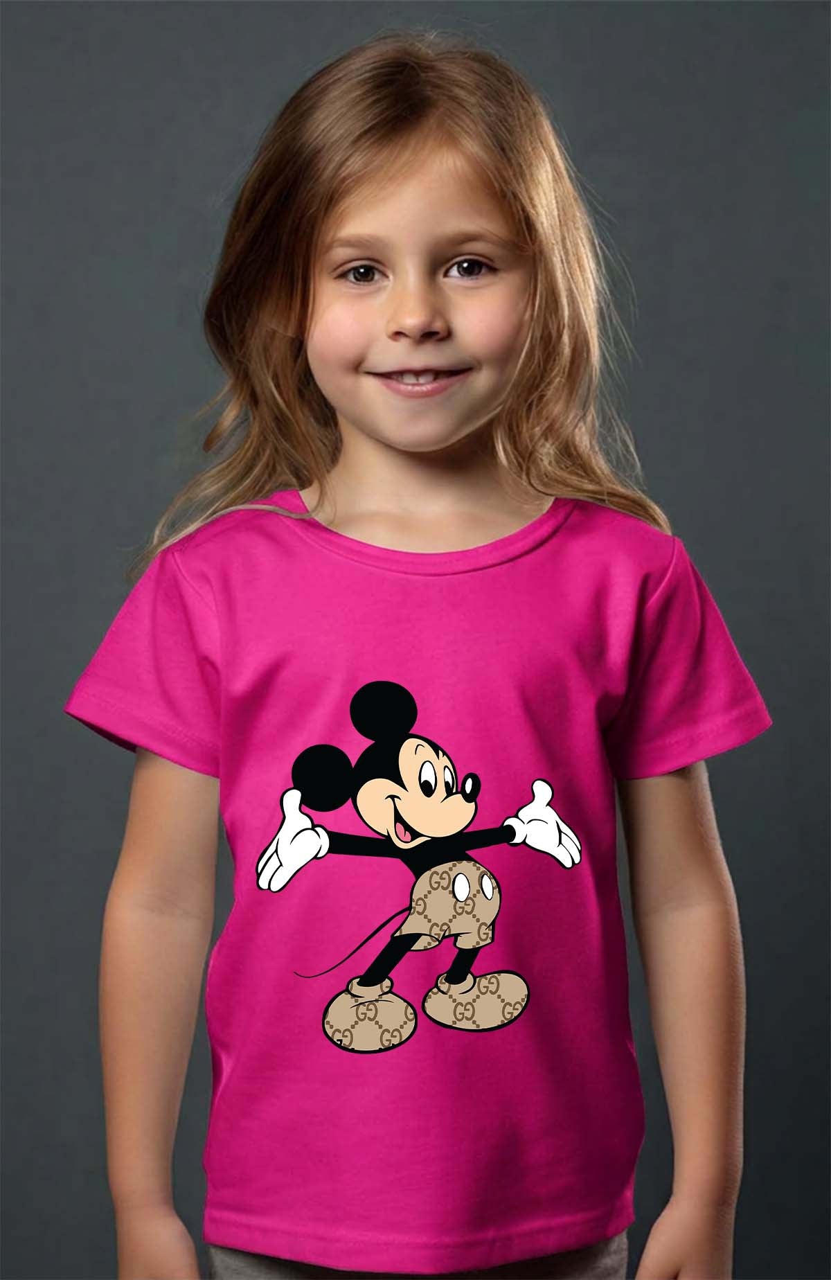 COULEUR:Fuchsia|T-shirt Fille | Mickey gucci Hello Fuchsia