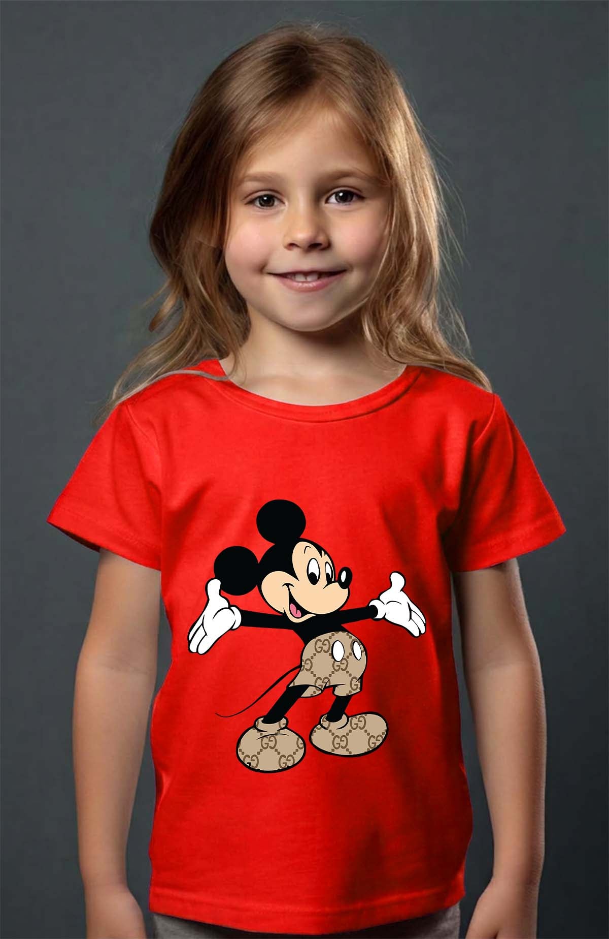 COULEUR:Rouge|T-shirt Fille | Mickey gucci Hello Rouge