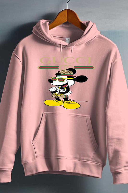 COULEUR:Rose|Sweat Capuche Fille | Mickey gucci Hip hop Rose