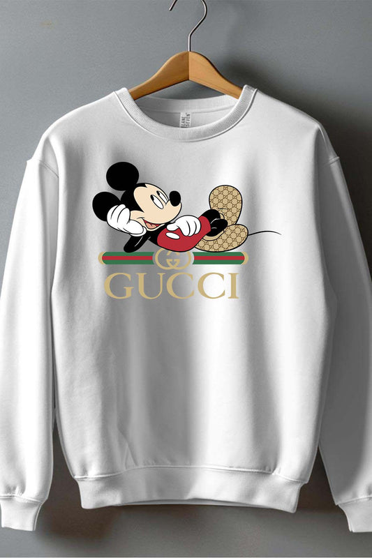COULEUR:Blanc|Sweat Col Rond Garçon | Mickey gucci Relax Blanc